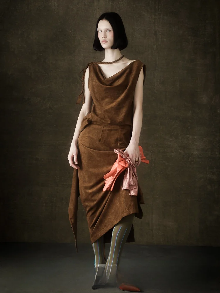 

Комплект из топа и юбки Refuse Club: новая коллекция весна-лето, дизайн Bal, смесь полиэстера, удобная верхняя одежда