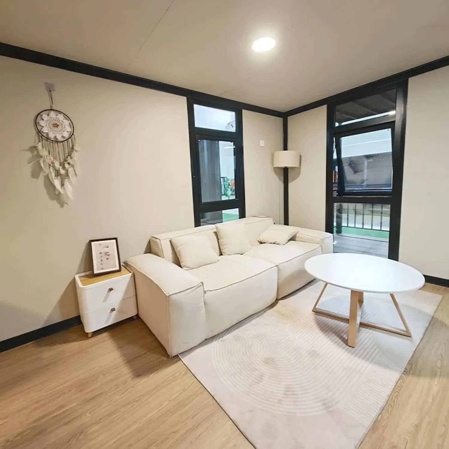 Casa pequena pré-fabricada portátil para venda, casa modular de 20 pés - com 2-3 quartos, 1 cozinha e banheiro, recipiente expansível