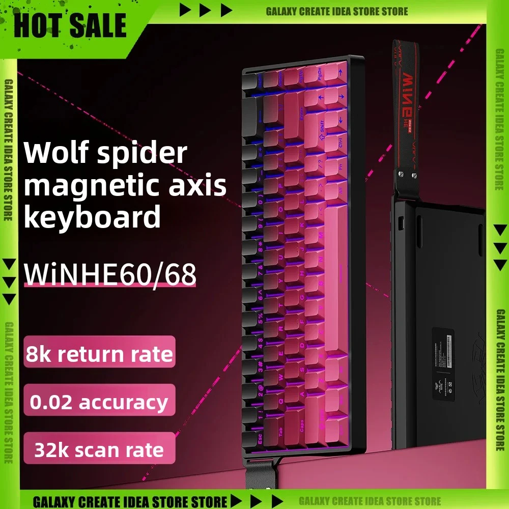 

Игровая клавиатура AULA WIN60 WIN68 HE MAX с магнитными переключателями, частотой опроса 8K, RGB-подсветкой, без мертвых зон, механическая, для киберспорта, подарок для геймеров