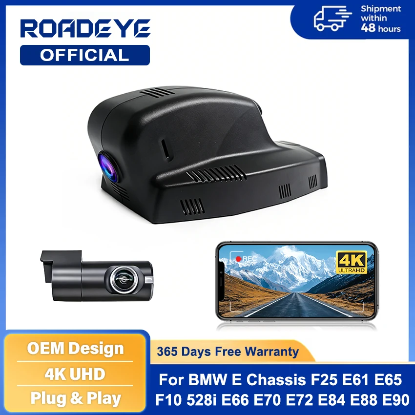 

4k 2160P Car DVR Dash Cam Camera Plug and Play Wifi Video Recorder For BMW 5 series 528i 535 F07 F10 F11 X3 F25 X5 E70 2008-2012