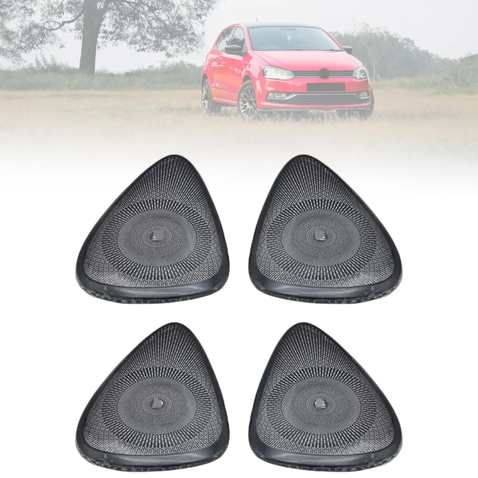 4Pcs Door Horn Covers Trims Protector Interior Upgrade Accessory Audio Trumpet Trims for Byd Dolphin 2023 Easily Install