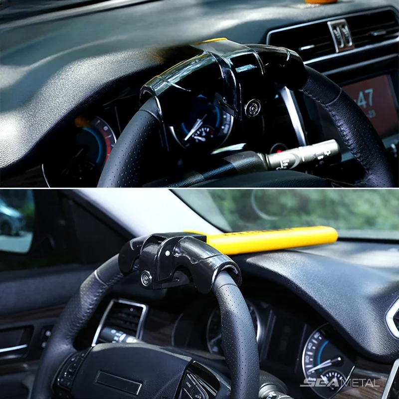 

Универсальный Автомобильный Замок на рулевое колесо, Противоугонный автомобильный Поворотный замок на рулевое колесо, повышающая безопасность для автомобиля, фургона, тяжелых условий эксплуатации