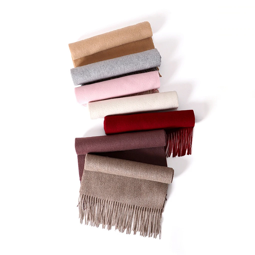 

Шерстяной зимний шарф для женщин, изготовленный из шерсти, стильный и теплый в холодную погоду, несколько цветов туманного синего цвета