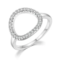 925 Sterling Silver Retro Crystal Wedding Engagement Ring For Women Girls Fashion Jewelry Best Gift For Lover