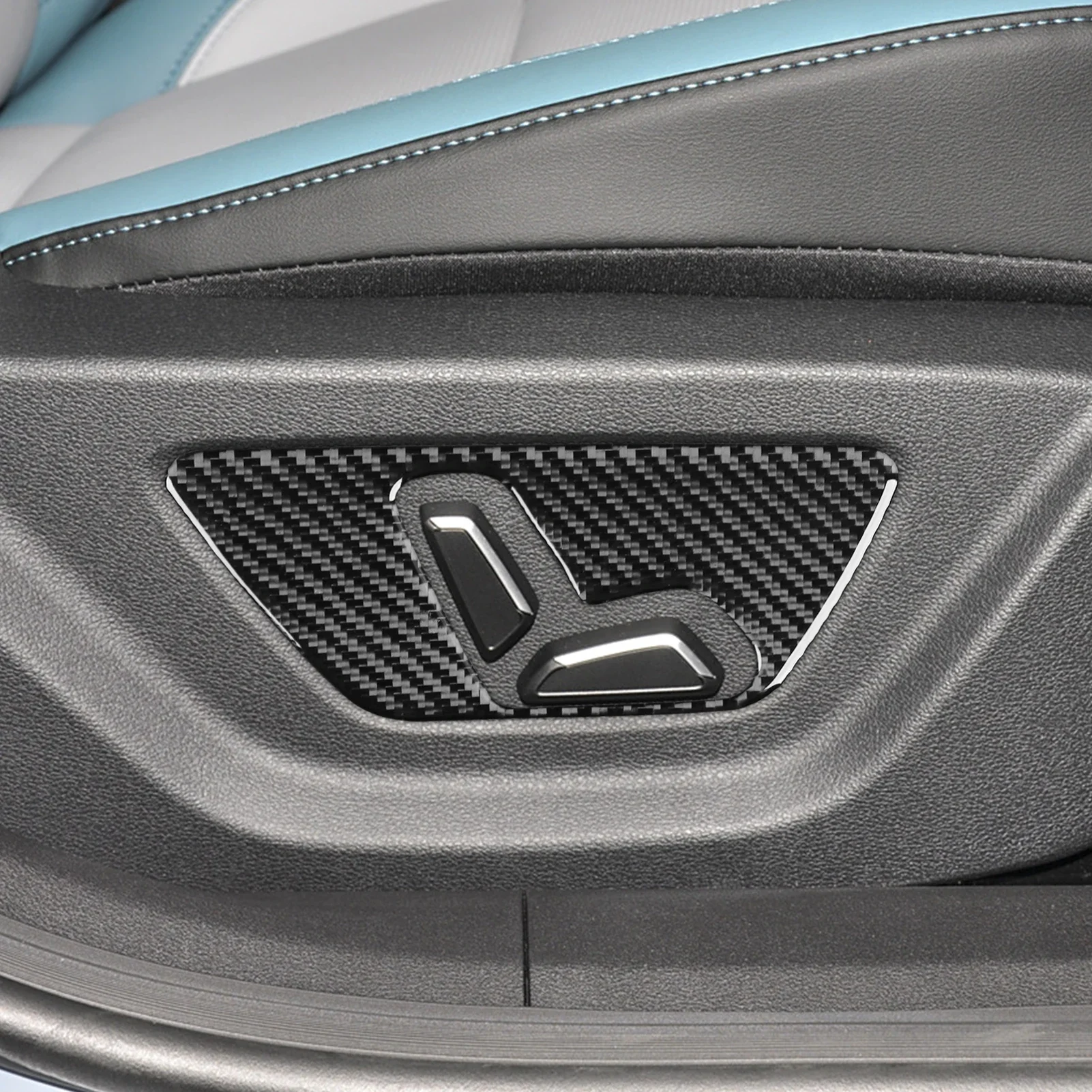 لجيلي Emgrand 4th 2022-2025 ل Proton S70 2021-2024 اكسسوارات الداخلية ألياف الكربون نافذة رفع والعتاد التحول غطاء ملصقات #2