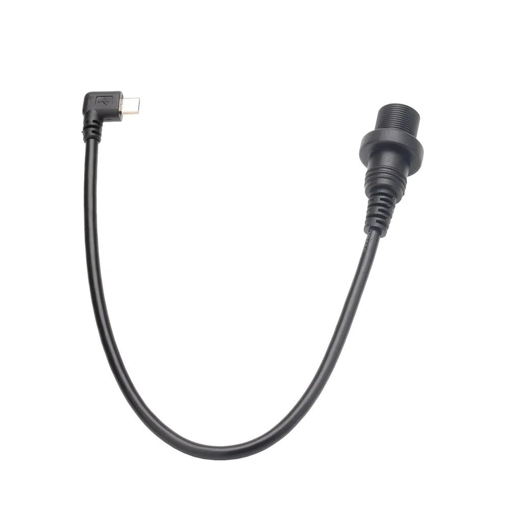 30cm マイクロ USB マウント延長ダッシュフラッシュケーブル 車、ボート、オートバイ、トラックダッシュボード用 (マイクロ USB) 直角