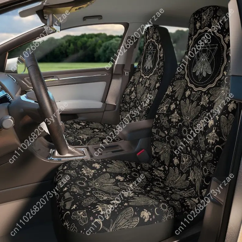 

Witchy Cicada Car Seat Covers Universal Environmentally Friendly Interior Decorations Comfortable Breathable Car Seat Covers