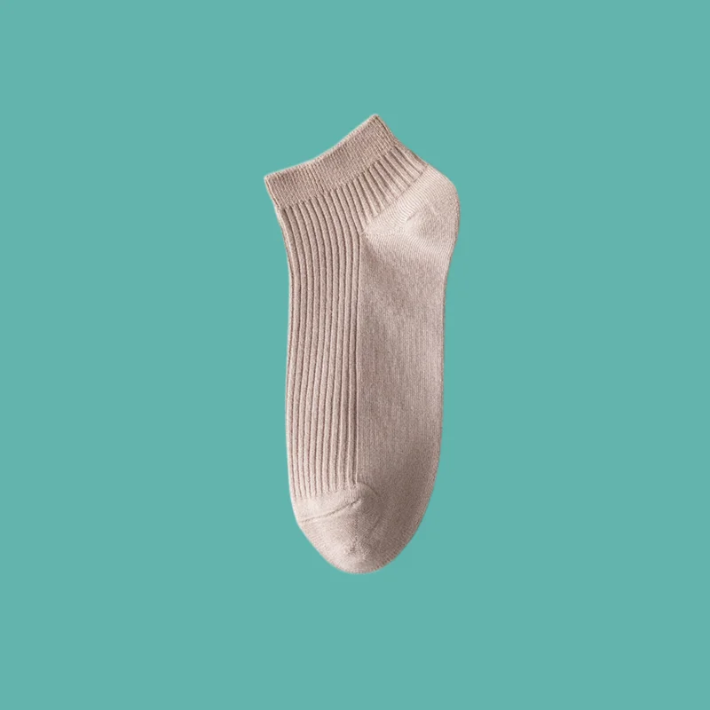 Chaussettes en coton peigné respirant pour hommes, chaussettes courtes décontractées, bouche peu profonde, bas de sport, bateau, été, 5/10 paires