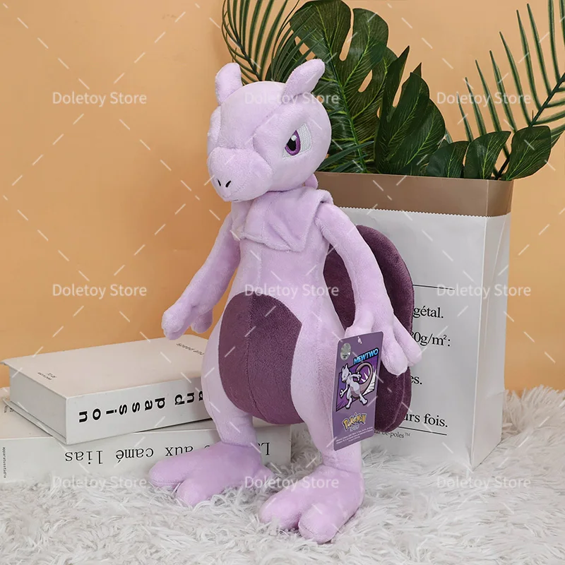 37cm Original Pokemon Plush Toy Mewtwo Anime Soft Stuffed Animal Toy Kawaii Cartoon Dolls Christmas Birthday Gifts for Children