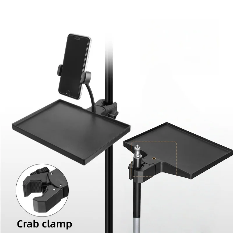 Vassoio regolabile per scheda audio per microfono: costruzione resistente, base stabile, per studio, streaming live, podcasting, registrazione domestica