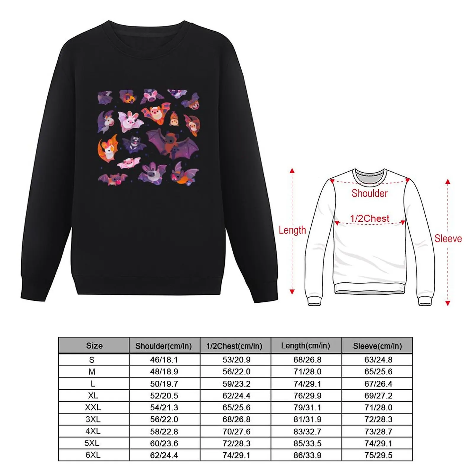 Bat - dark Sweatshirt mens clothes korean autumn clothes sweatshirt for men