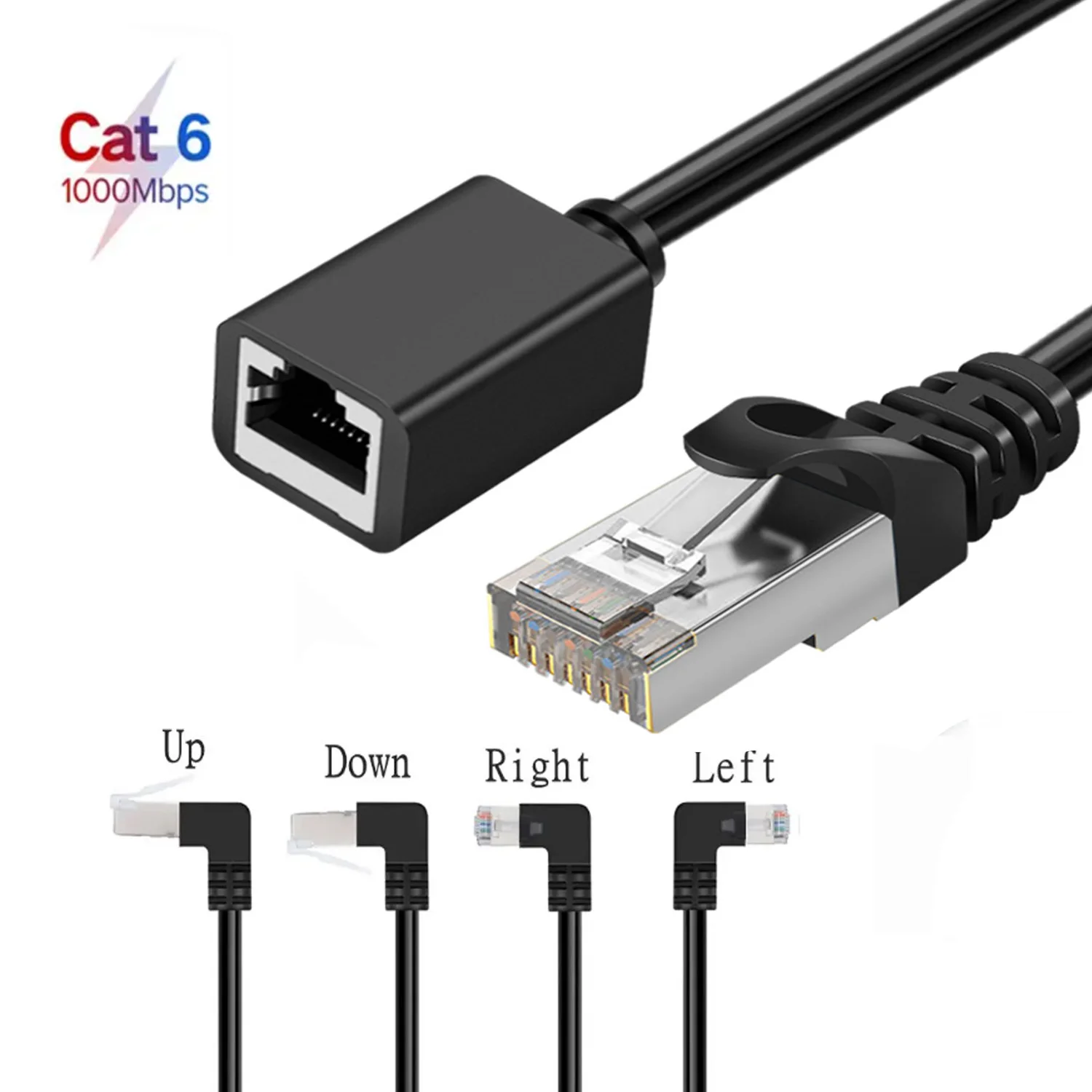 

Cat6 Ethernet Extension Cable RJ45 Cat 6 Male to Female Rj45 Ethernet Lan Network Cable Adapter for PC Laptop 1M 3M 5M
