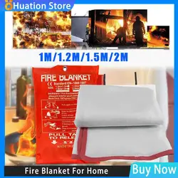 Fire Blanket For Home Fire Shelter Large Suppression Fiberglass Fire Retardant Blanket Portable Fireproof Emergencies Survival