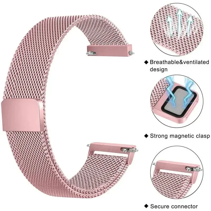 Milanese Loop Strap For Amazfit GTS 2 3 4 Band Mini 2e Bip 5-6 Bracelet For Amazfit GTR 2 3 4 WatchBand Balance 2 1 Accessories