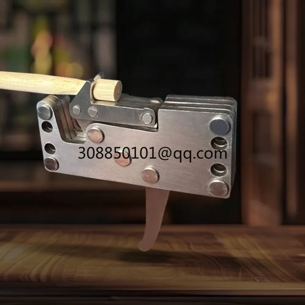 Stainless steel card string lock bow and arrow release device triple action lock trigger switch sliding door touch