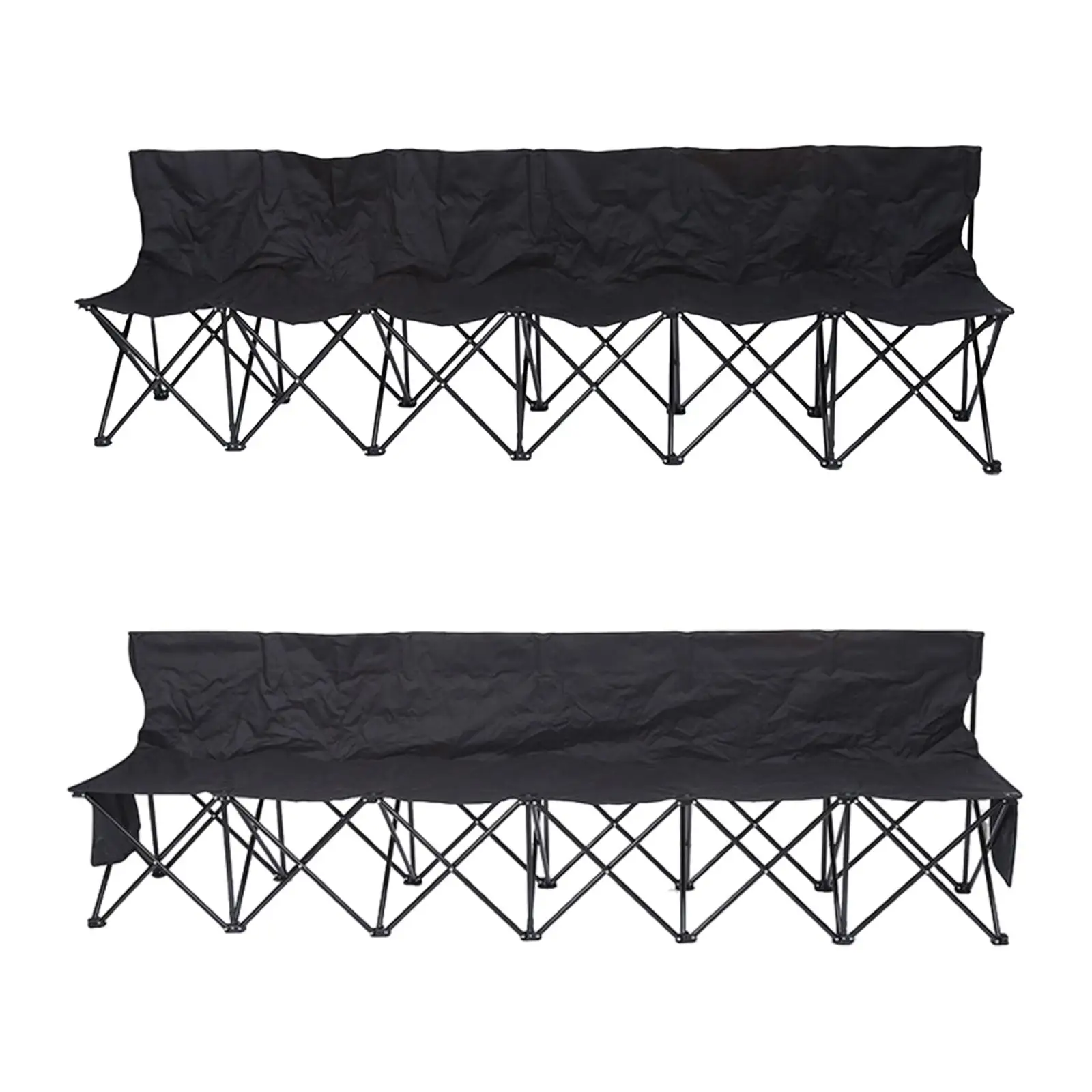 

Стул для кемпинга на 6 человек, для взрослых, с сумкой для переноски, со спинкой на сиденье, скамейка на 6 мест для кемпинга, футбольных игр, вечеринок, газона, заднего двора