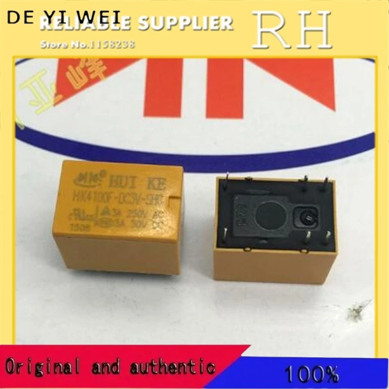 5 개/몫 신호 릴레이 HK4100F-DC3V 5V 6V 9V 12V 24V -SHG 6PIN 3A 변환 세트