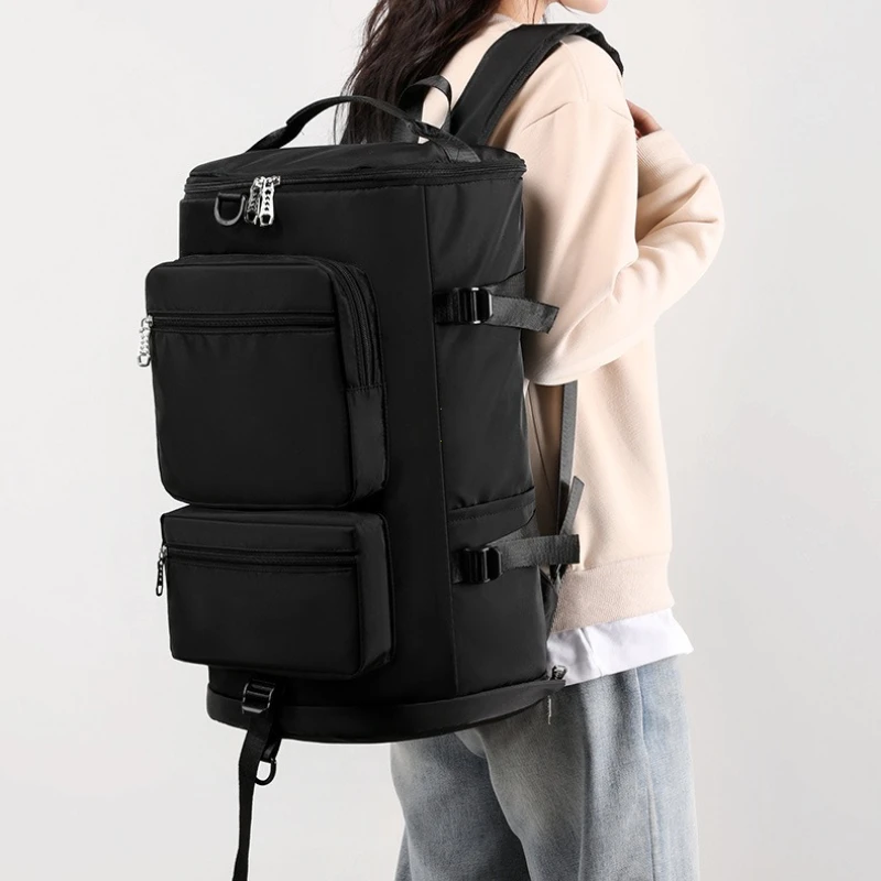 حقيبة ظهر مقاومة للماء للسفر في الهواء الطلق بكتف واحد، حقيبة سفر ذات سعة كبيرة، حقائب ظهر للياقة البدنية مع حظيرة الأحذية #2