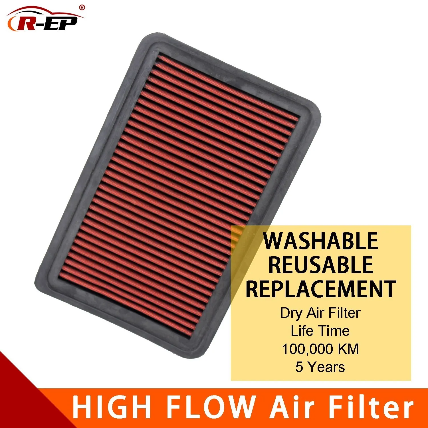 R-EP Car High Flow Performance Air Filter Fits For Mazda 2 3 Axela Demio 1.3L 1.5L 1.6L Replacement Reusable Washable