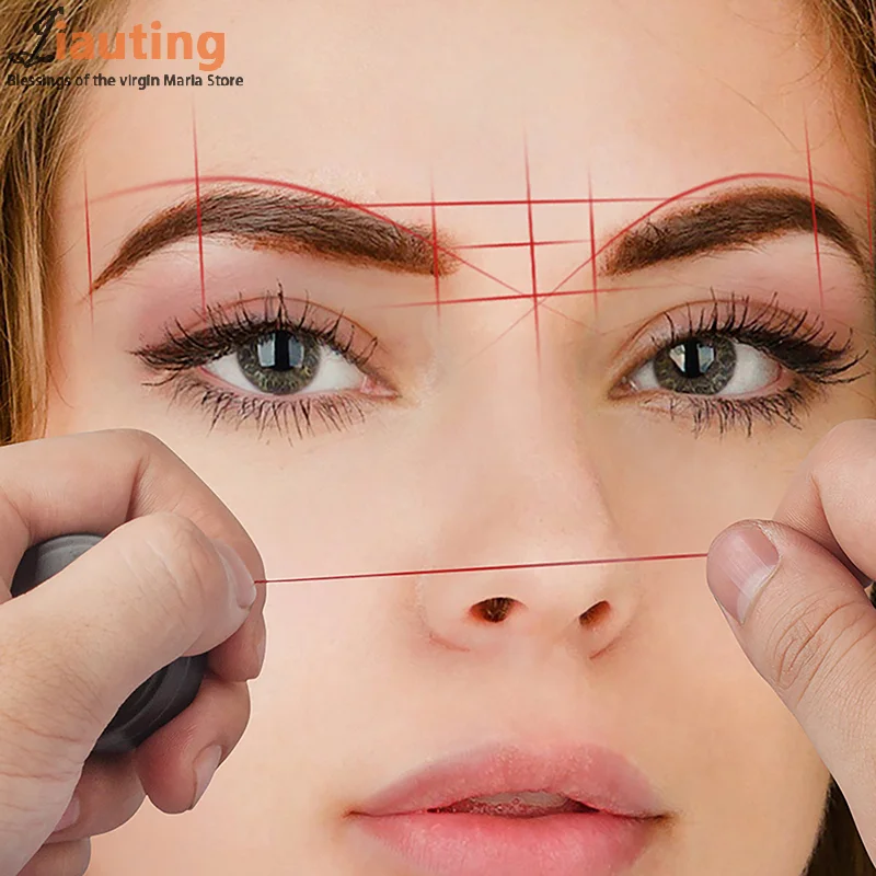 10/20M Microblading mapowanie sznurka do brwi tuszowana nitka permanentny makijaż do farbowania linii brwi Marker poziomnica