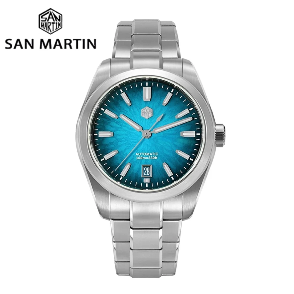 

Часы San Martin 39 мм SN0144 "JianZhan" Gada Miyota 9015, оригинальный дизайн, мужские автоматические механические часы в китайском стиле