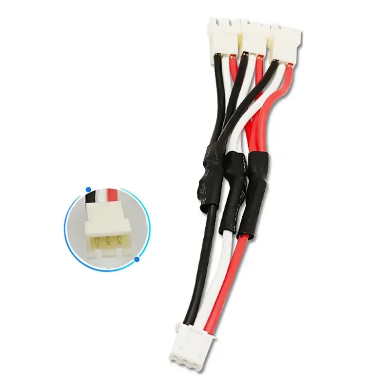 

1pcs XH 3P Change to XH2.5 3P 1 trailer 3 Silicone Cable Charger Li-ion Lipo Battery Charger for Electric RC Toys Airplane Toy