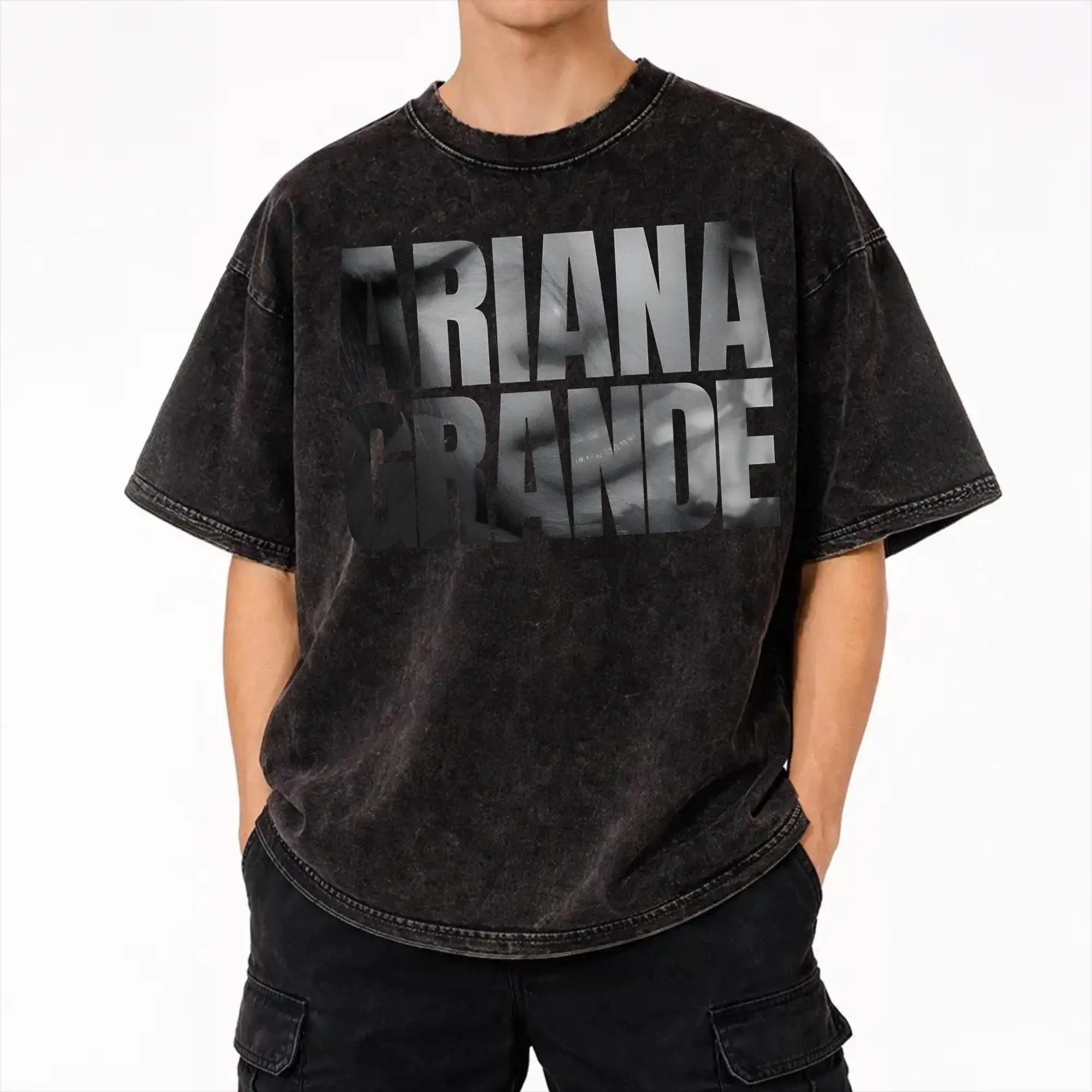 Harajuku Washed Shirt The Eternal Sunshine Tour arianas grandes Merch Retro T-Shirts Oversize  Streetwear Short Sleeve Summer