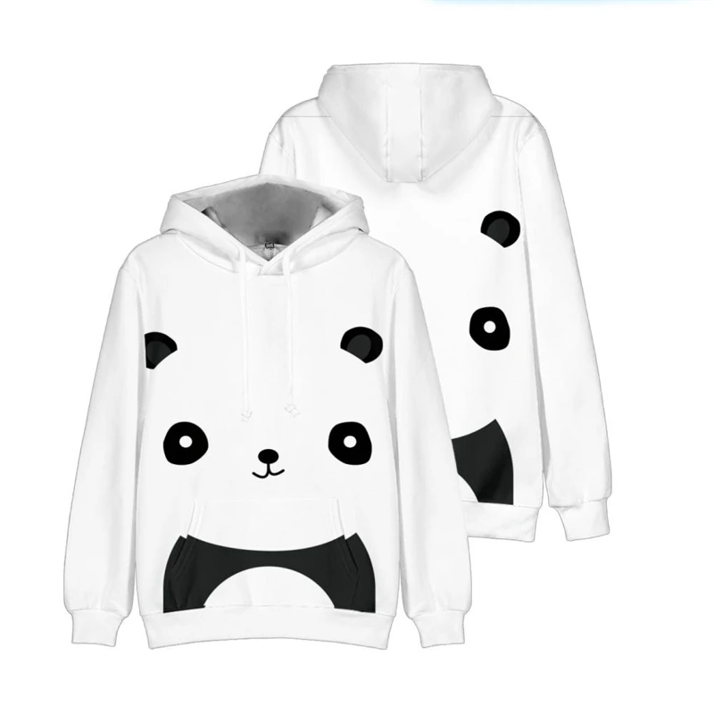 Cute Panda Graphic Hoodies For Men Fashion Autumn Funny Animals 3D Printed Long Sleeve Pullovers Casual Loose Kids Sweatshirts