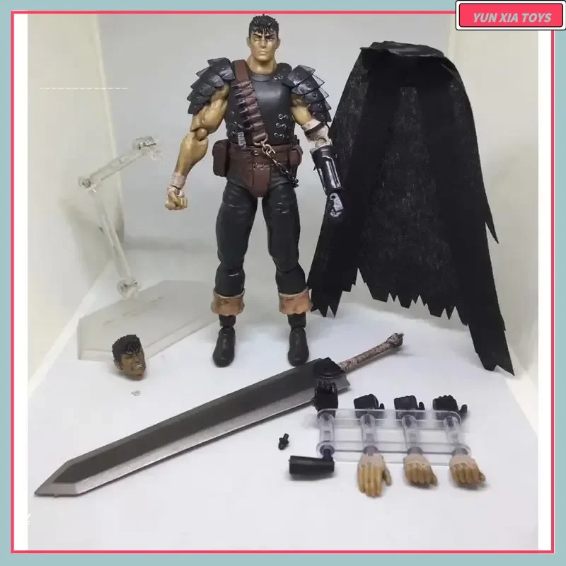 

Berserker Guts 17см Черный фехтовальщик Ver. Несколько аксессуаров, аниме-фигурка, Коллекционная модель, статуя, декор из ПВХ, подарки для фанатов, игрушки