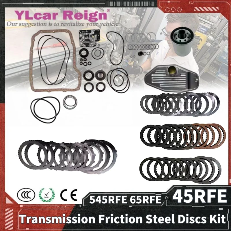 

45RFE 545RFE 65RFE Automatic Transmission Master Rebuild Kit Filter Friction Steel For JEEP DODGE CHRYSLER ASPEN TX4 RAIDER RAM