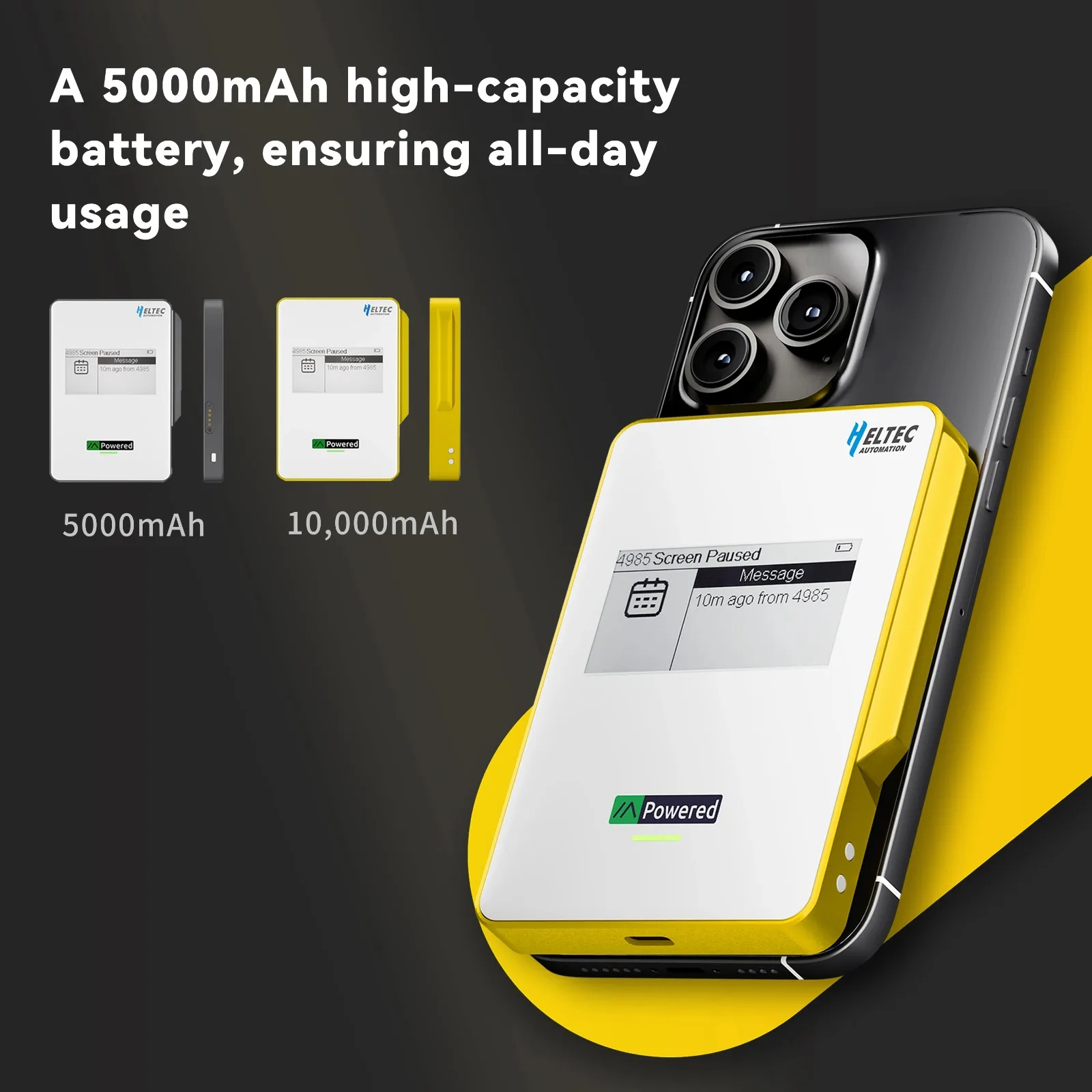 Heltec MeshPocket بنك الطاقة اللاسلكي المغناطيسي 5000/10000mAh 15W شحن سريع للهواتف الذكية