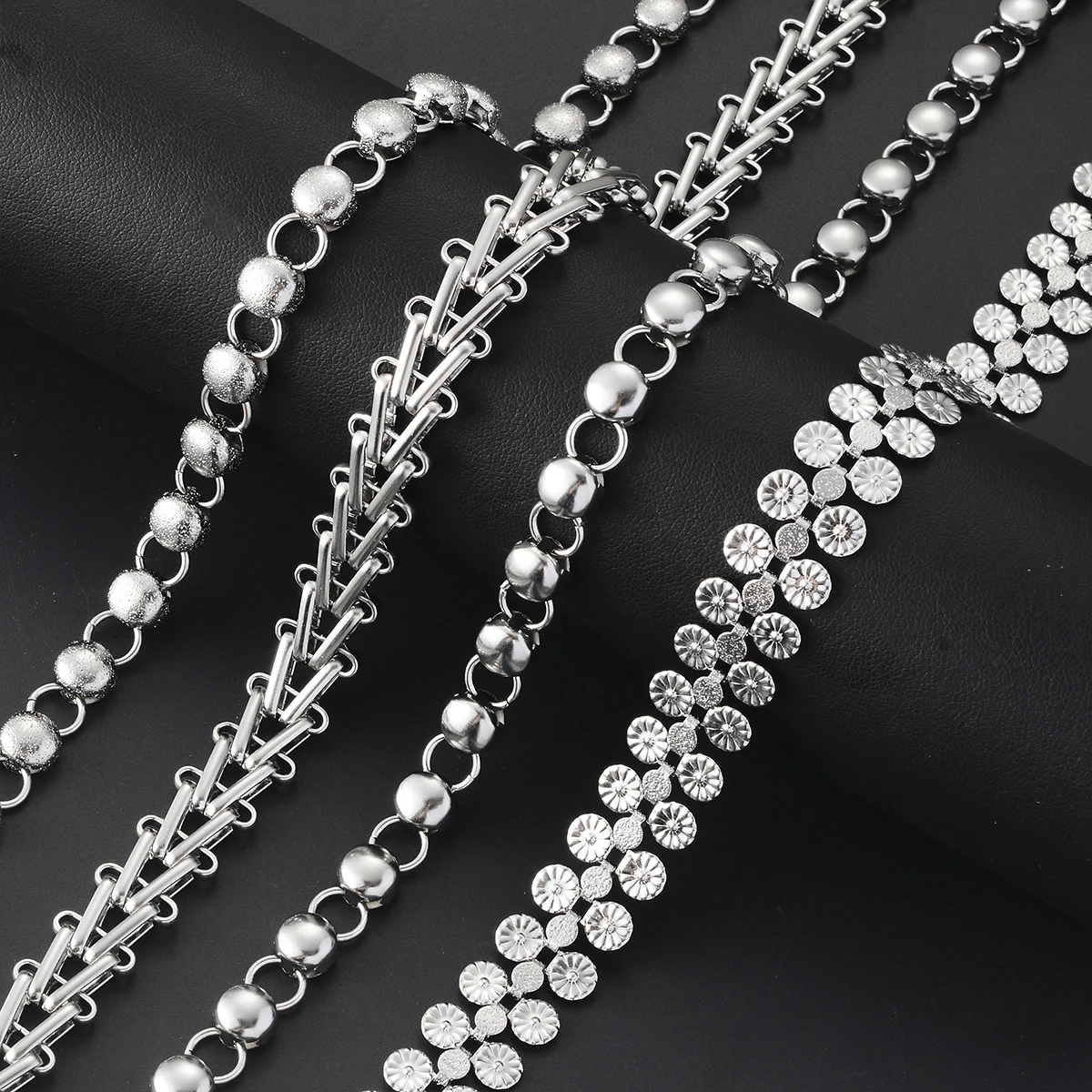 1 Stück Riesige Handgefertigte Edelstahl-Gliederkette für Herren, Halskette, Armband, Schmuck, nicht allergieauslösend – Detail 6