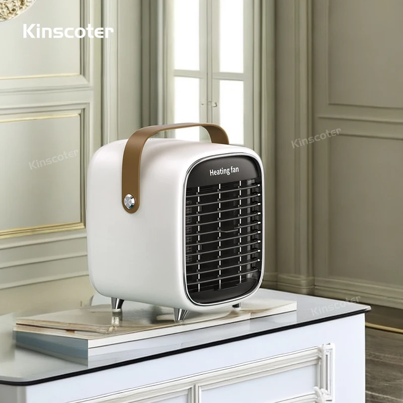 KINSCOTER Home Electric Heater Fan Office Desktop Protable Silent Warmer PTC Ceramic Heating With Safety Power-Off Function