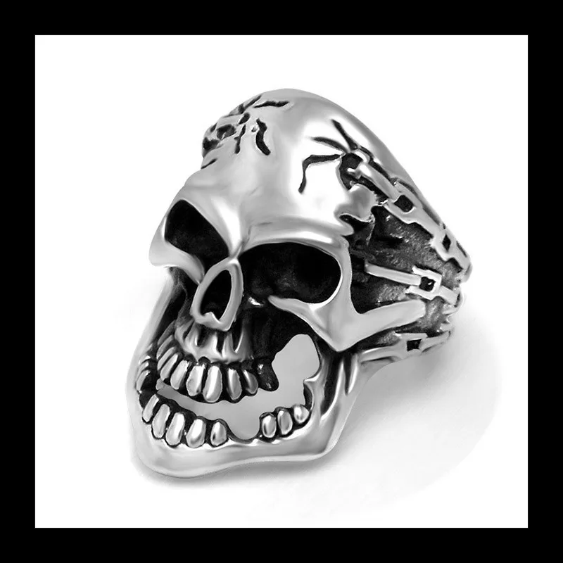 

Модные персонализированные мужские кольца, аксессуары для талантов в ночном клубе, ювелирные изделия с улыбающимся черепом SA862