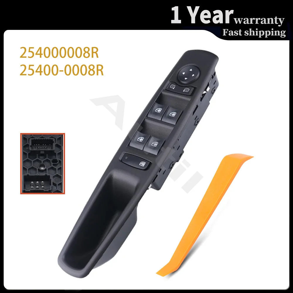 Para Renault Fluence L30 Megane Laguna 2008-2016 interruptor de ventanilla principal eléctrico botón de Control de elevador de vidrio 254000008R 25400-0008R