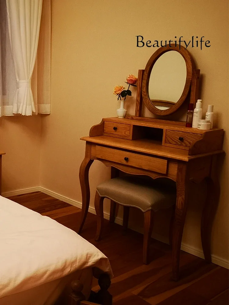 

American-Style Solid Wood Dressing Table Home Chinese Style Dressing Table