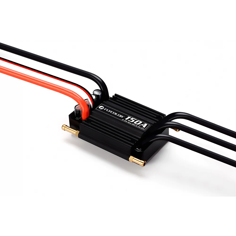 Flycolor 150A ESC Waterproof Brushless Speed Controller for RC Boat 2-6S Lipo 5.5V/5A BEC Plastic with Water Cooling System