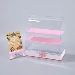 1:12 Dollhouse Cake Cabinet Dessert Shelves Miniature Food Play Miniature Toys Mini Model Play House Hand DIY Small Ornaments