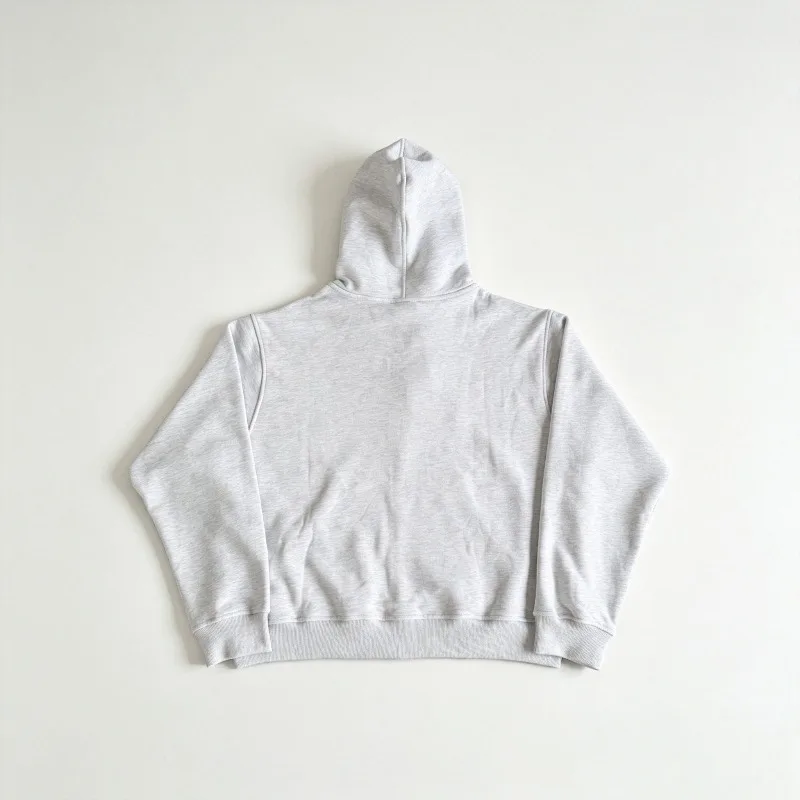 UVU 26SS Sports Vintage Simple Printed Hooded Fleece Double Zipper Loose Sweater
