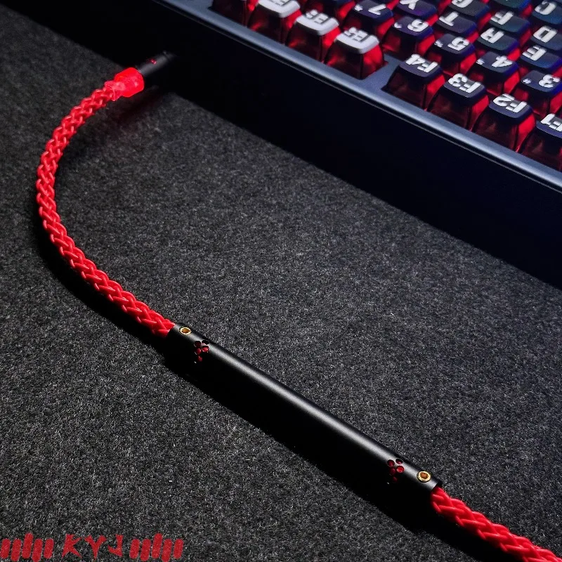 

8K Magnetic Axis Keyboard Cable Custom Copper Mechanical Keyboard Aviator Desktop Computer Aviation Connector USB TypeC To TypeC