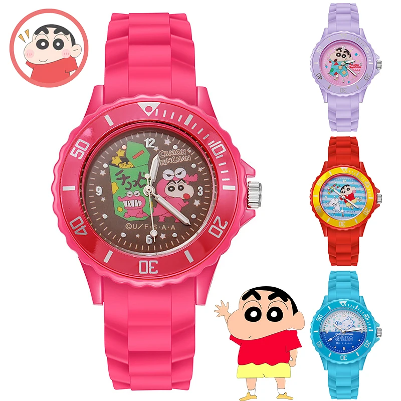 Crayon Shin-chan Children\'s Watches Cartoon Creative Students Silicone Quartz Watch Fashion Outdoor Sports Waterproof Wristwatch