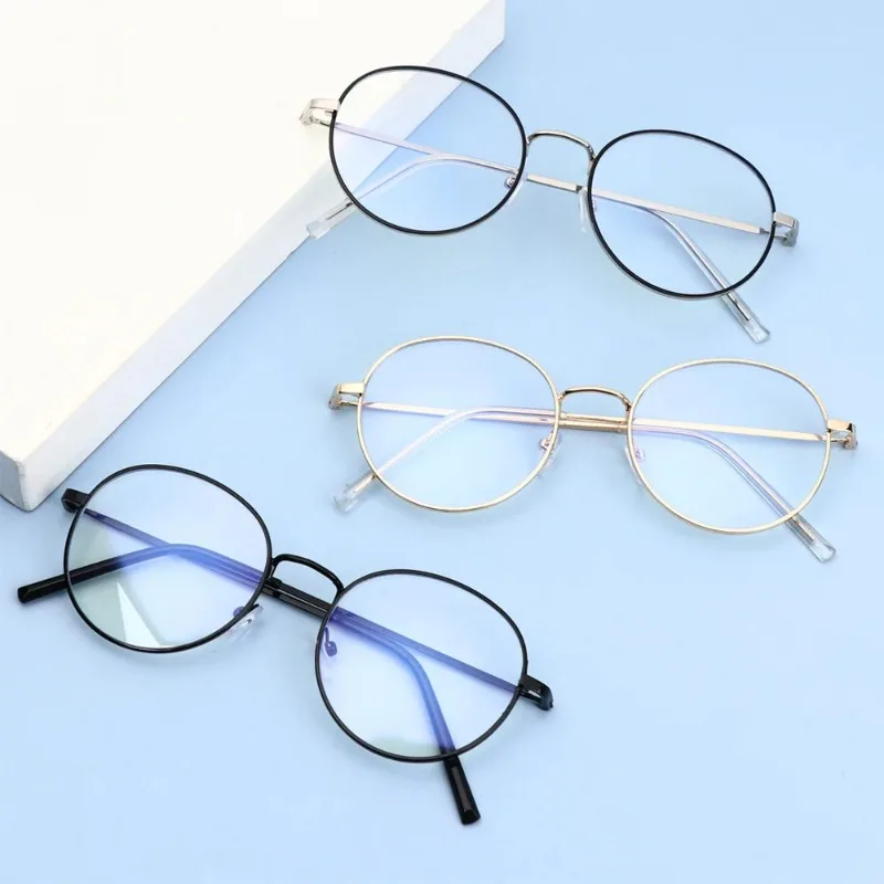 1PC Anti-Blue Light Glasses for Women Men Classic Metal Frame Eyewear Fashion Office Computer Goggles Blue Rays Blocking Glasses view 6