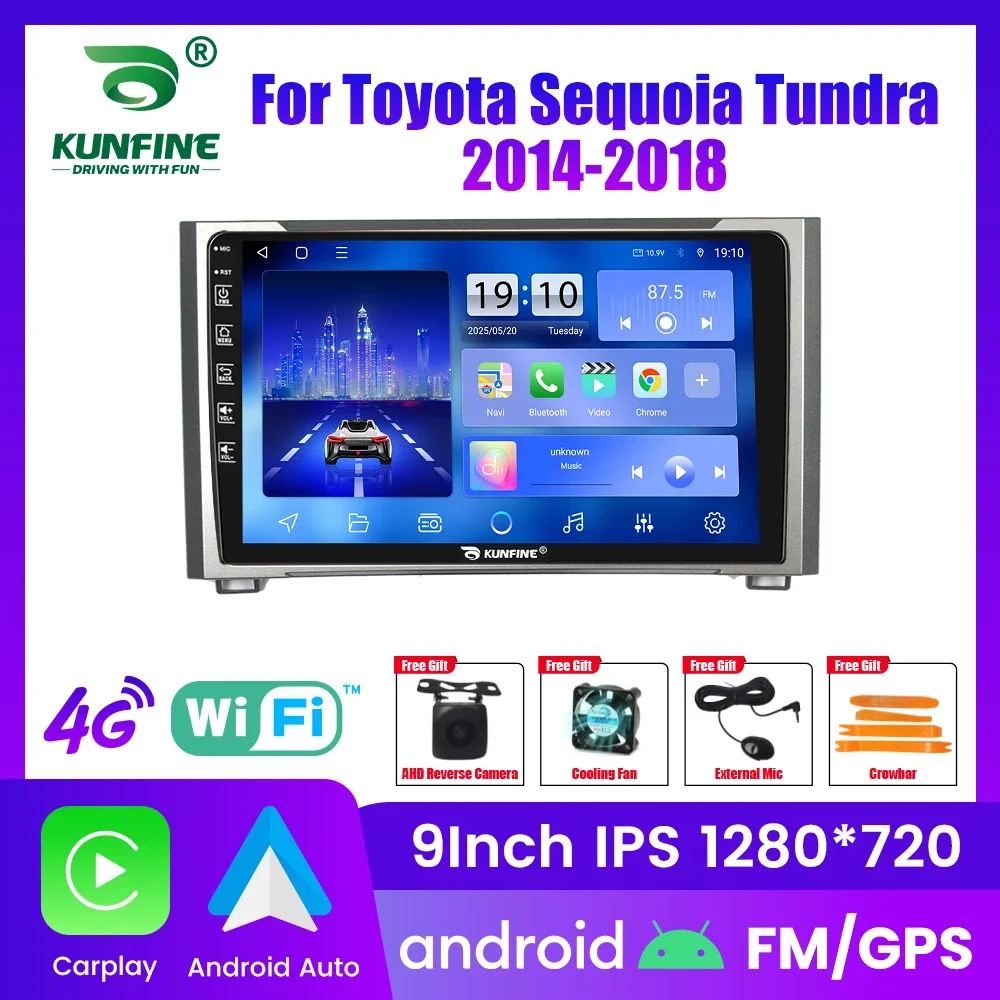 

Автомагнитола Android для Toyota Sequoia 2014-2018, 2DIN, 8-ядерный процессор, GPS-навигация, IPS-экран, поддержка CarPlay и Android Auto