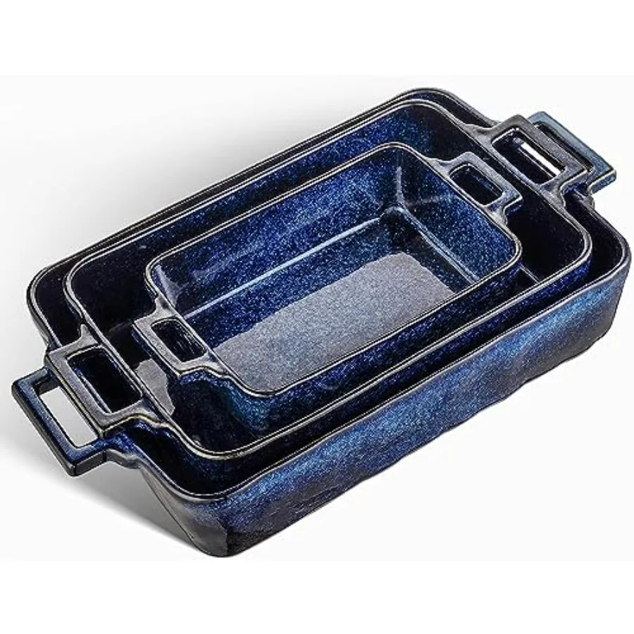 

Ceramic akeware t Porcelain Recular Lasagna Pans Casrole Dis t for g Cooking Kitcen Cake Dinner anquet and Daily U 3 PCS 15 x 8