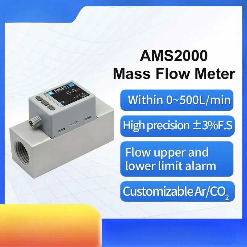 MEMS Antistatic Digital Large Range Air Thermal Gas Mass Flow Meter AMS2000