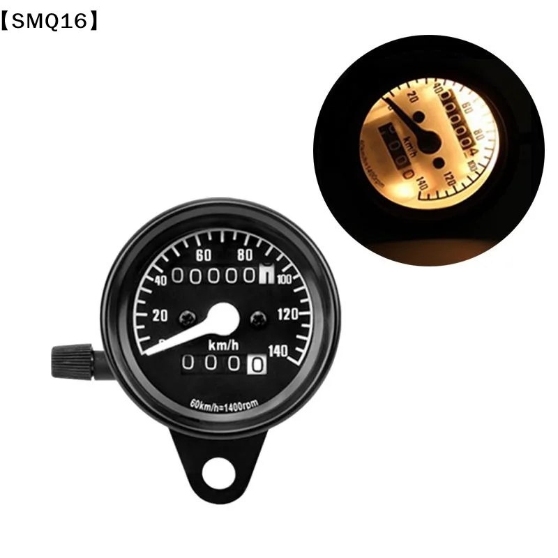 12V Universal Motorcycle Odometer Speedometer With Backlight Retro Pointer Tachometer Kmometer Modified Indicator【SMQ】