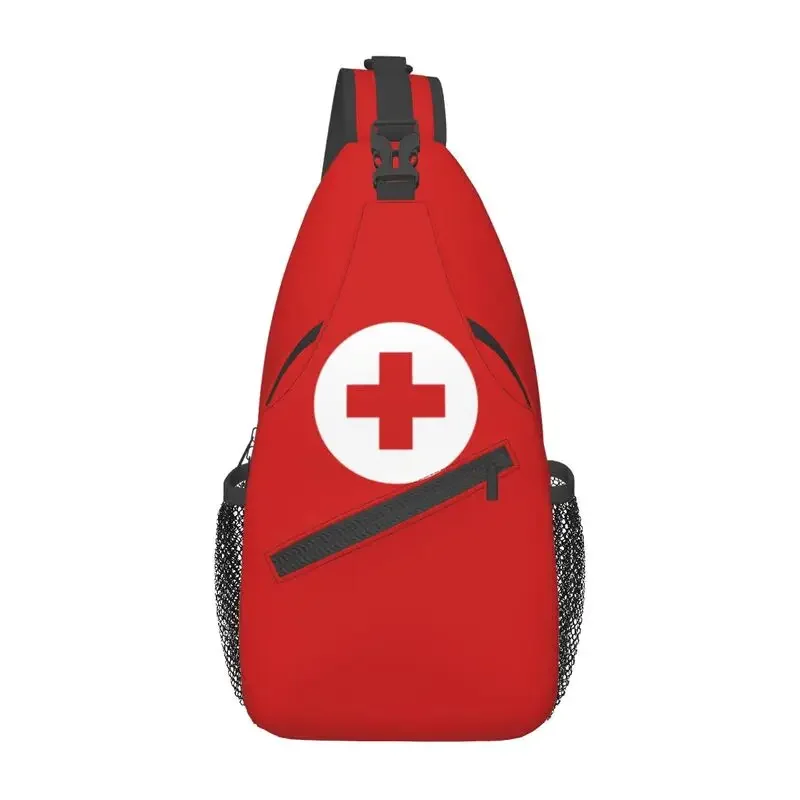 Cool First Aid Emergency Medicine Sling Crossbody Backpack Men Doctor Nurse Shoulder Chest Bags for Travel Cycling