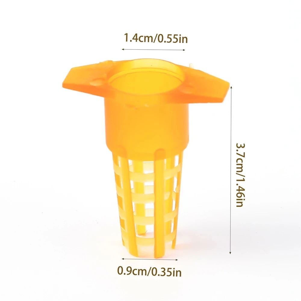 50 Pcs King Cells Plastic Bee Queen Cages Cell Cover Cap Protective Cellular Tool Beekeeping Supplies Beekeeping Tools