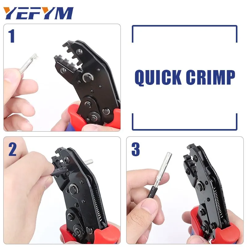 Solar PV Cable Crimping Tool SN-2546B Replacement For Solar Connectors, AWG14-10 (2.5/4/6mm²) - 7 Inch Small Piler YEFYM