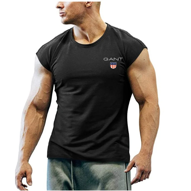 Sports and Fitness Men\'s Short Sleeve Oversize T-shirt Men Bodybuilding Sport Training Exercise T-shirt Man Gym Crossfit Tees